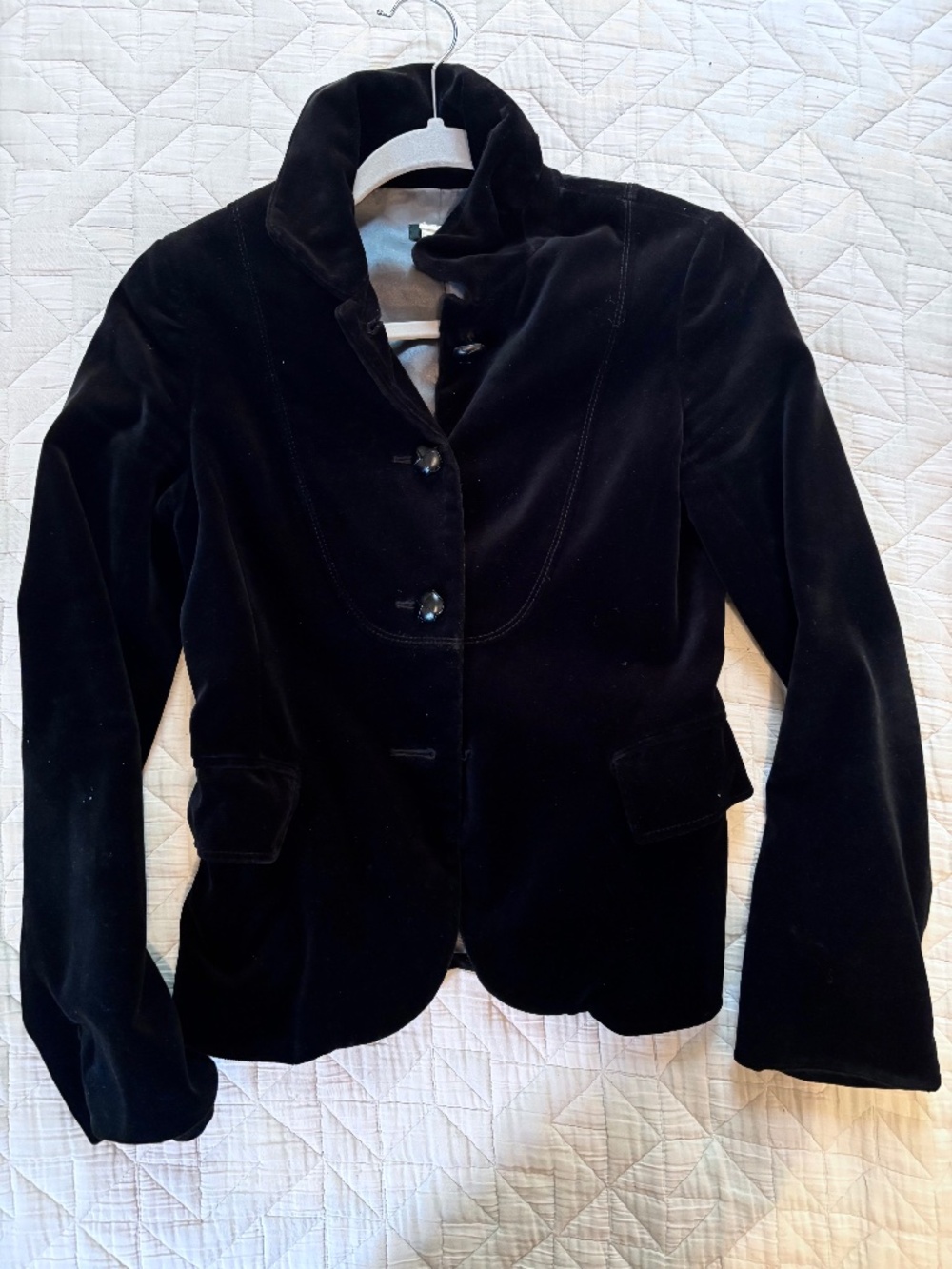 2000’s Vintage J. Crew Black velvet prince Jacket